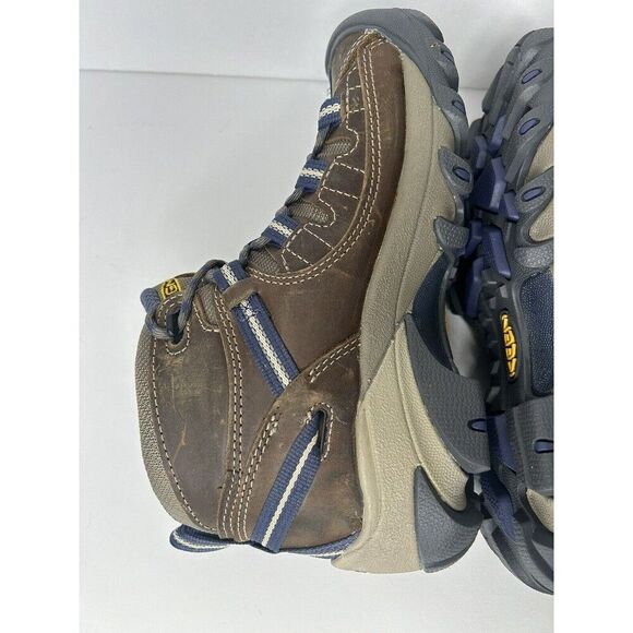 New KEEN Women's TARGHEE II MID Waterproof Hiking Boot, Goat/Crown Blue, Size 6 - Picture 5 of 11